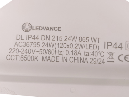 Oprawa Podtynkowa Lampa LED 24W 2400lm IP44 4000K Downlight 21,5cm LEDVANCE