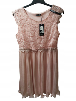 SUKIENKA BOOHOO ROZMIAR 42/44 PUDROWY RÓŻ