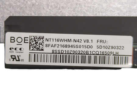 Matryca BOE NT116WHM-N42 V8.1 11.6 HD 1366x768 LED 30pin Matowa