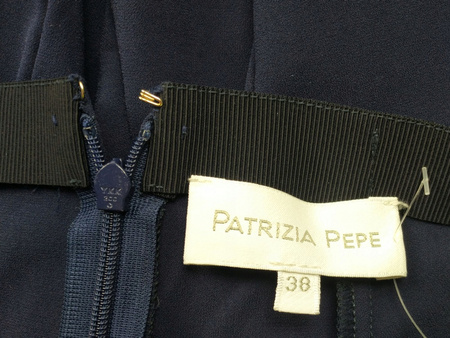 SPODNIE DAMSKIE GARNITUROWE GRANATOWE PATRIZIA PEPE ROZ.36