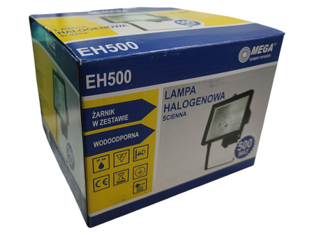 Lampa Halogenowa Ścienna MEGA EH500 500 W