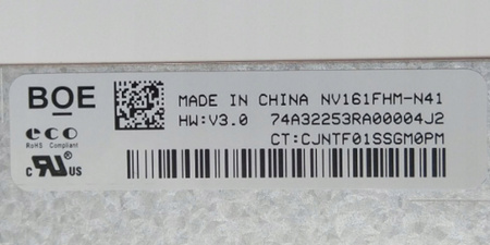 Matryca NV161FHM-N41 16,1" 1920 x 1080 IPS