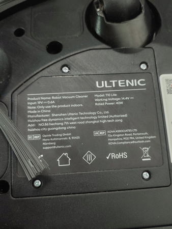 Odkurzacz-robot sprzątający z funkcją mopa i stacją ssącą Ultenic T10 Lite