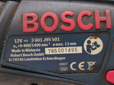 Wiertarko-wkrętarka akumulatorowa BOSCH GSR 12V PROFESSIONAL