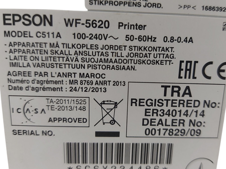 Drukarka wielofunkcyjna atramentowa (kolor) Epson WF-5620