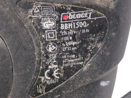 Młotowiertarka udarowa 1500 W BUDGET BBH1500