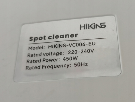 Odkurzacz piorący carpet cleaner hikins HIKINS VC006