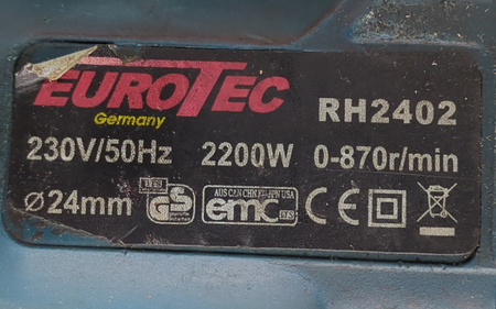Młotowiertarka udarowa EUROTEC RH2402 2200 W