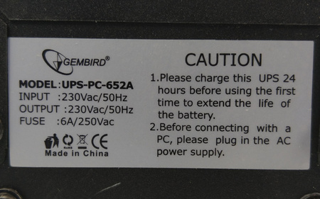 Zasilacz awaryjny UPS Gembird Power Cube UPS-PC-652A