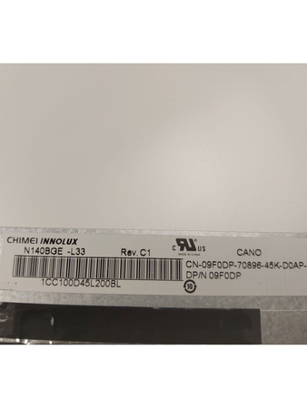 Matryca InnoLux N140BGE -L33 Rev.C1 14" 1366x768px 40pin Matowa