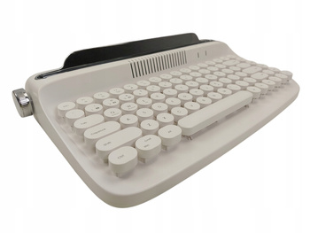 KLAWIATURA BEZPRZEWODOWA BLUETOOTH YUNZII ACCTO BIAŁA RETRO