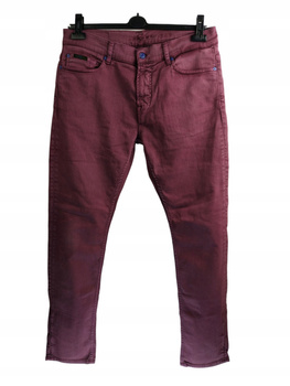 Jeansy damskie bordowe 7 For All Mankind, rozmiar 34