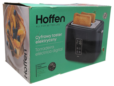 Cyfrowy toster elektryczny dotykowy panel sterowania HOFFEN DT-4432 CZARNY