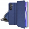 Etui z klapką Samsung Galaxy A15 ciemnoniebieski skóra TPU 6,5"