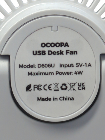 Wentylator Ocoopa D606U mini USB 3600mAh 4-14h biały