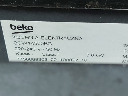 Piekarnik BEKO BCW14500BG Elektryczny z mikrofalą Czarne szkło A