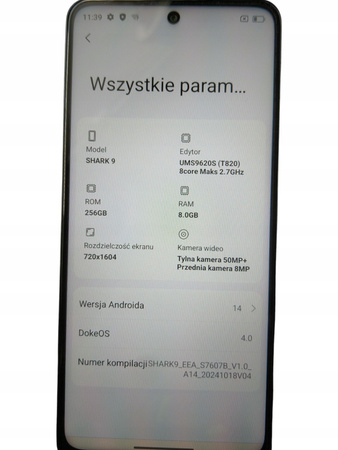 Smartfon Blackview Shark 9 6,67'' 8/256 GB Czarny