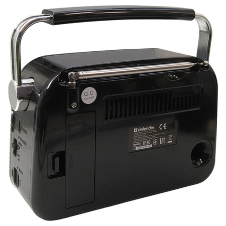 Radio Defender Vega FM/AM/SW Bluetooth 5.3 USB microSD czarne