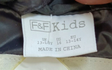 Bezrękawnik dziewczęcy CZARNY ROZ.1314. F&F Kids