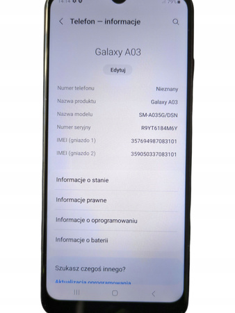 Smartfon Samsung Galaxy A03 SM-A035G/DSN 6,5" 4/64GB Czarny