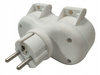 Rozdzielacz 2-gniazdowy IP44 16A 3680W Biały