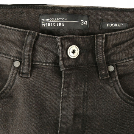 Spodnie jeans damskie MEDICINE Rozmiar 34 CZARNE