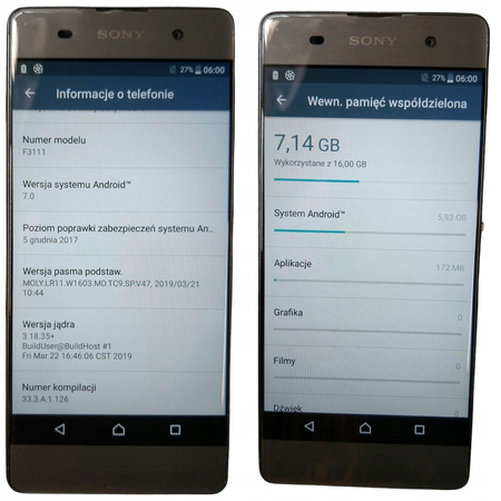 Smartfon Sony Xperia XA f3111 2GB/16GB 5"