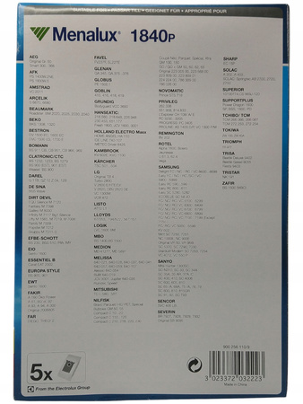 Worki papierowe Menalux 1840p do odkurzacza | 5szt