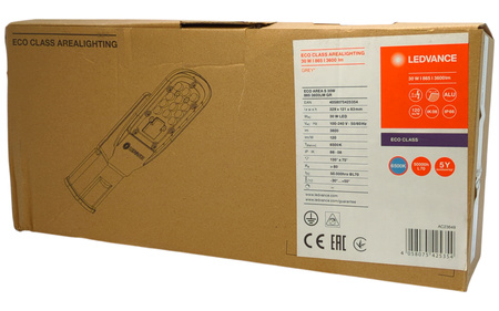 Lampa uliczna LED Ledvance ECO Area 30W 6500K 3600lm IP66 szara
