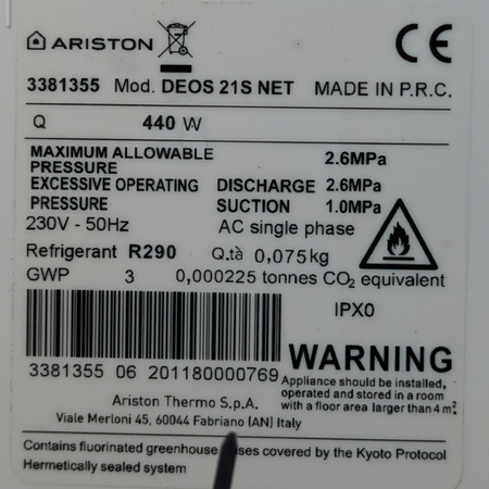 Osuszacz powietrza ARISTON DEOS 21S NET WiFi 440w