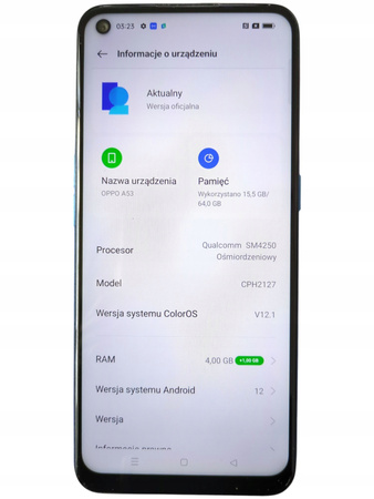 Smartfon Oppo A53 2020 CPH2127 4/64GB 6,5" Niebieski