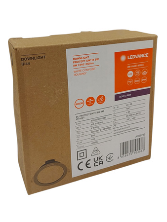 Panel LED Oprawa Punktowa 8W 800lm 4000K Spot Biały Downlight Ledvance