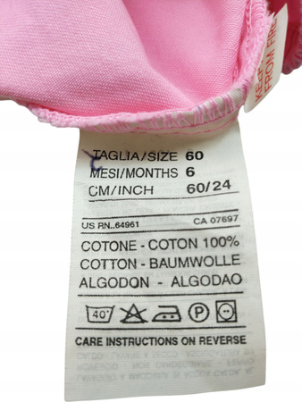 Spodnie dziecięce BENETTON Rozmiar 60 RÓŻOWE