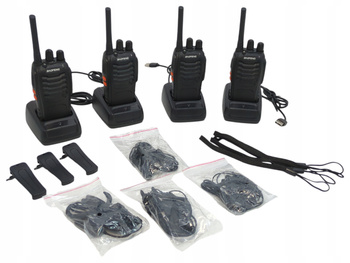 Baofeng BF-88E zestaw 4 krótkofalówki PMR 16 kanałów 5W Bluetooth