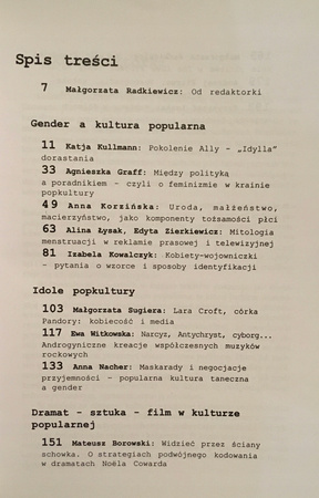 GENDER W KULTURZE POPULARNEJ