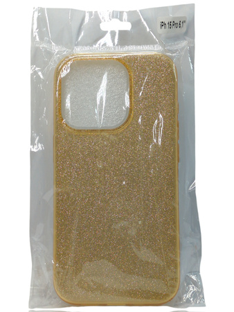 Etui Glitter 3in1  Apple iPhone 15 Pro Złote TPU