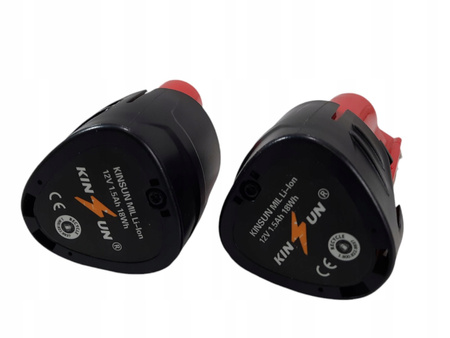 KINSUN 2-Pack 12V 1.5Ah akumulator litowo-jonowy
