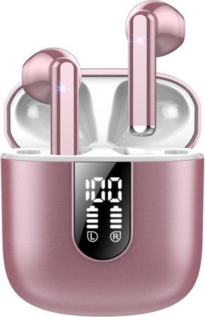 SŁUCHAWKI BEZPRZEWODOWE DOUSZNE JESEBANG BD86 RÓŻOWE BLUETOOTH 5.3