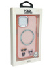 Oryginalne etui Plecki do Iphone 14 Karl Lagerfeld transparentny/róż