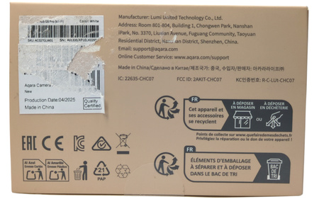 Kamera Aqara G5 Pro CH-C07E 2.6K Zigbee Hub