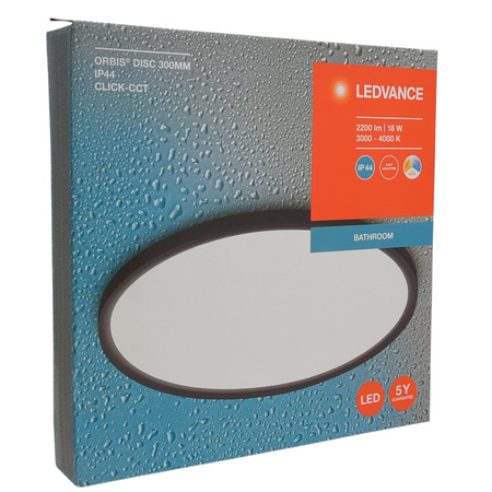 Plafon LED Ledvance ORBIS DISC 30x30 cm 18W Click-CCT czarny