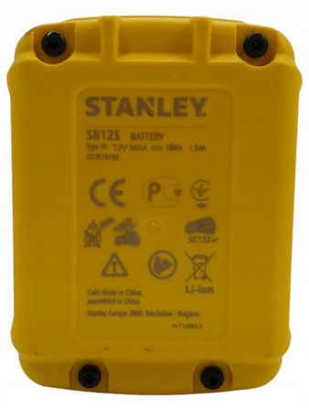 Stanley Akumulator Bateria Li-Ion 12V 1.5Ah SB12S