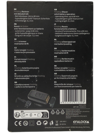 Golarka do włosów akumulatorowa Efalock Goal 14102211