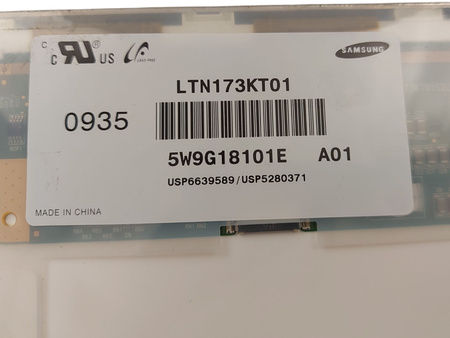 Matryca Samsung LTN173KT01 17,3" 1600x900p 40pin Błyszcząca