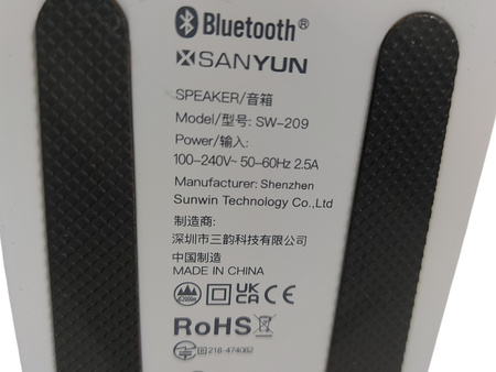 Zestaw dwóch głośników gamingowych komputerowych RGB Sanyun 36W USB BT AUX