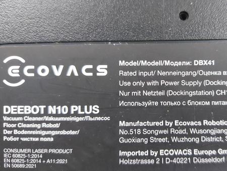 Odkurzacz Robot Sprzątający Deebot N10 Plus