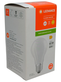 Żarówka LEDVANCE Classic LED E27 7W 827 Frosted Dimmable