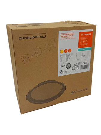 Oprawa Podtynkowa LED 25W 2250lm IP44 3000K Downlight 21,5cm LEDVANCE