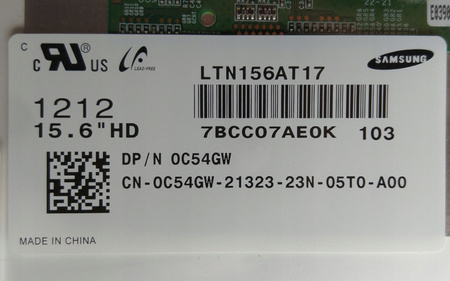 Matryca Samsung LTN156AT17 15,6" 1366x768 HD Matowa