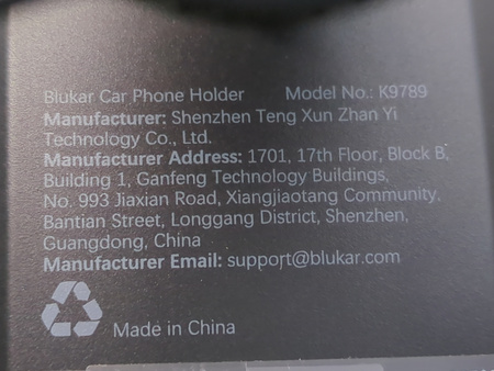 Uchwyt na telefon na kratkę Blukar K9789 czarny